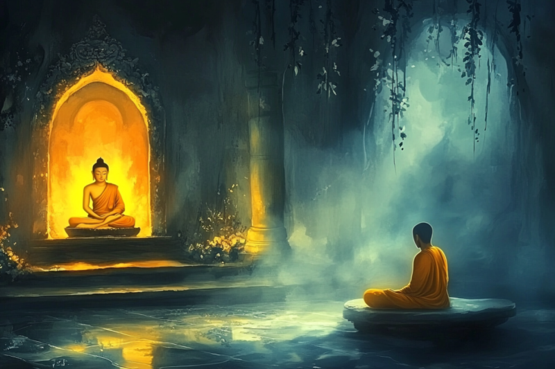 พระภิกษุผู้สอนโดยไม่เอื้อนเอ่ย: ปัญญาที่อยู่เหนือคำพูด