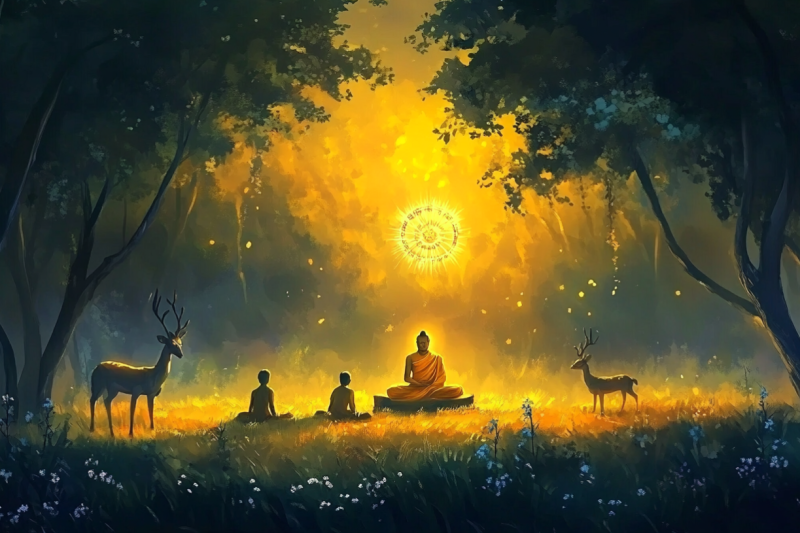การหมุนกงล้อธรรมครั้งแรก: วันอาสาฬหบูชาและพระธรรมเทศนาแรกของพระพุทธเจ้า